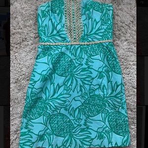 Lily Pulitzer gold trim dress